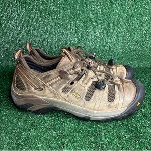 Keen Flint Low Work Shoes Steel Toe Hiking Boots Outdoor Brown Size 13 D
